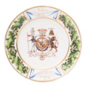 A late 18th century 'Nelson' Service Paris porcelain dinner plate,