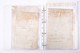 A collection of 18th century manuscript accounts and documents relating to the sloop 'Sibella' by