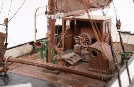 A scale model of the sailing barge,