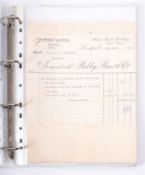 A collection of accounts for Captain C A T Griffiths from the Bibby Brothers & Co 'Bibby' Line,