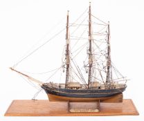 An early 20th Century scale model of the American clipper 'Glory of the Seas',