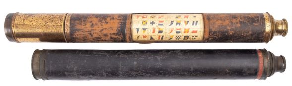 A late 19th century 'Day or Night' single draw telescope,maker T Harris,London,