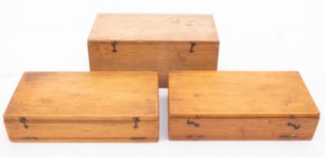 Three boxes of late 19th/early 20th century microscope slides, comprising entomological,