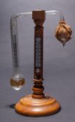 A 19th Century boxwood Daniel's dew-point hygrometer, unsigned,