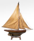 A Victorian gaff rigged pond yacht, late 19th Century,