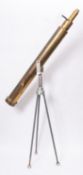 A 5 inch brass refracting telescope, maker Broadhurst & Clarkson, London,