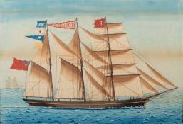 British School, 19th Century Florence of Brixham Gouache and watercolour 42 x 60.