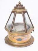 A 4 1/2 inch copper and brass liquid filled compass, maker E S Ritchie & Sons, Boston,