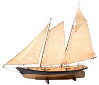 A scale model of the Americas Cup Racing Yacht 'America',