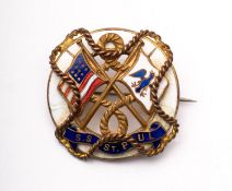 A gilt and enamel brooch for the American passenger liner SS 'St.
