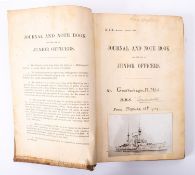 An early 20th century Royal Naval Journal and Log book for R M W Greiffenhagen RN,