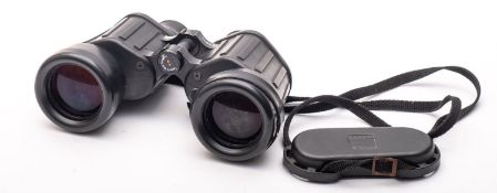 A pair of Carl Zeiss 7x50 B binoculars, serial no. 222611, in rubber coated housing.
