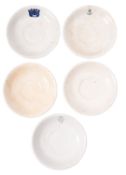 Three various Liner and Admiralty earthenware saucers,