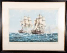 After Montague Dawson (1890-1973) 'The Smoke of Battle.