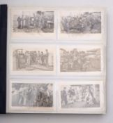 A good collection of early 20th century Royal Navy and maritime postcards in three albums,