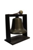 The ship's bell from the Norwegian Motor Tanker 'Ferncrest': the 16 inch bell with square section