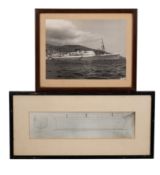 A group of five late 19th/early 20th century photographs of sailing ships: comprising two of the SS