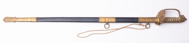 A George V Royal Navy regulation pattern officer's sword, by J.