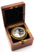 A late 19th/early 20th century mahogany cased compass, maker Smith & Beck, London,