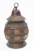 A late 19th/early 20th century copper an celluloid ship's lantern,