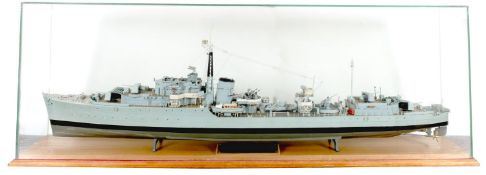 A fine and detailed exhibition style scale model of the Royal Navy 'O' Class destroyer HMS