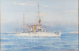 Frank Watson Wood (British, 1862-1953) - H.M.S.