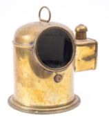 A brass yacht binnacle, maker A & C Head Boat Builders, Greenock,