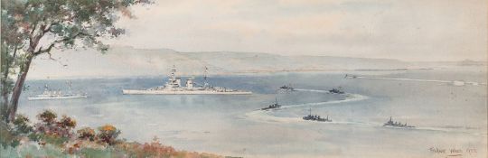 Frank Watson Wood (British, 1862-1953) - H.M.S.