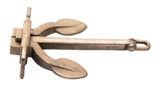 An aluminium advertising model of a stockless anchor ' Taylors Patent Dreadnought.