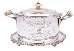 WITHDRAWN LOT An Anglo- India curry pan, stand and cover by E.