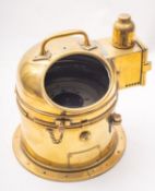 A brass binnacle compass,