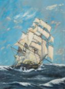 E. Western (British, 20th Century) A Clipper Ship Gouache 47.