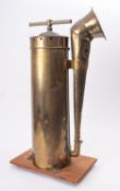A brass ship's foghorn by Alfred F Genton Ltd, Birmingham:,