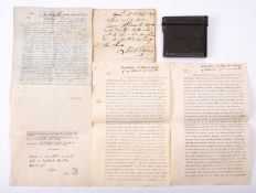Two early 19th century shipwright apprenticeship Indentures for James Wallace, Leith,