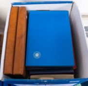 An accumulation of stamps in thirteen albums with South Africa Homelands in mint blocks, thematic's.