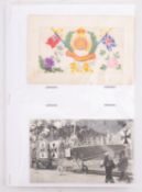 World War One Military interest; a small album of postcards; aeronautical, Royal Navy,