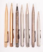 Yard-o-Led, five silver pencils, four by Johnson, Matthey & Co.