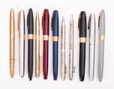 Sheaffer, a collection: Prelude fountain pen in steel, boxed; Lady Skripsert fountain pen,