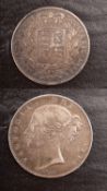 A 1844 Victoria Young head crown, high grade.