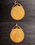 A mounted and worn George III Spade Guinea.