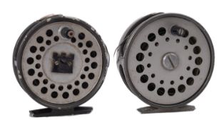 A Hardy Viscount 130 fly reel together with a Sharpes 'the Gordon' 3 1/2 inch reel (2)