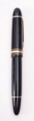 Montblanc, Meisterstuck 149 fountain pen, black with gilt clip and fittings,