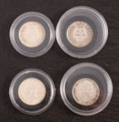 Two Victorian, 1837 & 1844, six pence.