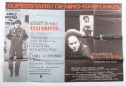 A UK quad film double poster for 'Taxi Driver' / 'Good Timing' (1980)