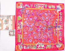 A Hermes silk scarf, in the 'Fantaisies Indiennes' pattern circa 1987,