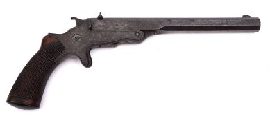A Tranter rimfire single shot target pistol, serial number '232',