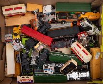 A collection of Matchbox, Majorette, mostly transporter lorry's,