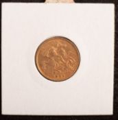 An Edward II, 1907, half sovereign.