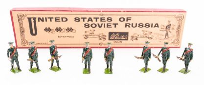 Britains toy soldiers, set 133, Russian Infantry, 8 figures,