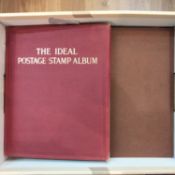 Box of GB and Commonwealth stamps in albums etc including Windsor with 1d Black, Ideal album,